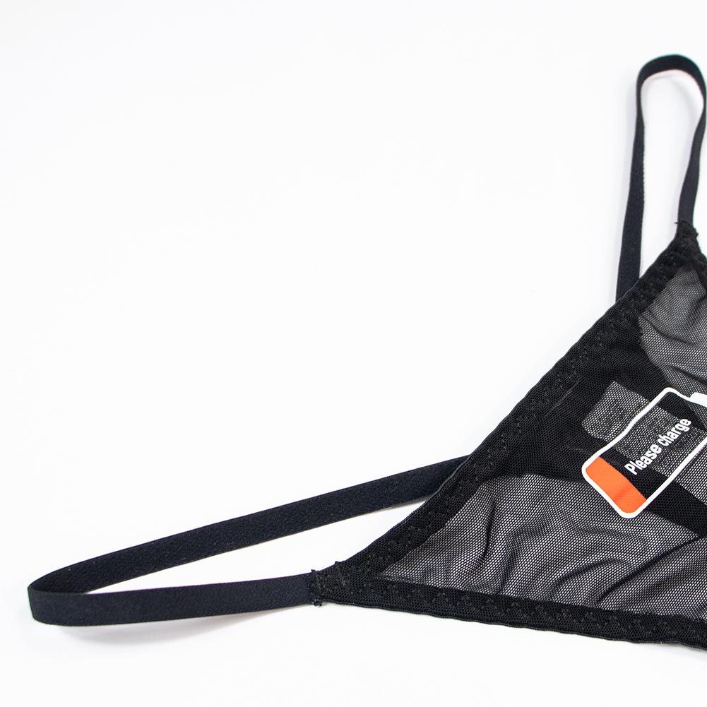 Varsbaby Сексуальные женские трусики-стринги из чистой пряжи с зарядным устройством и наклейкой