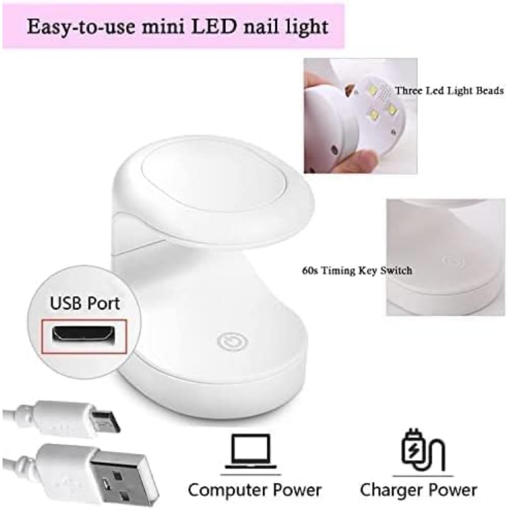 Мини-лампа для ногтей 16 Вт УФ-лампа для сушки ногтей портативная лампа для отверждения гелевого лака