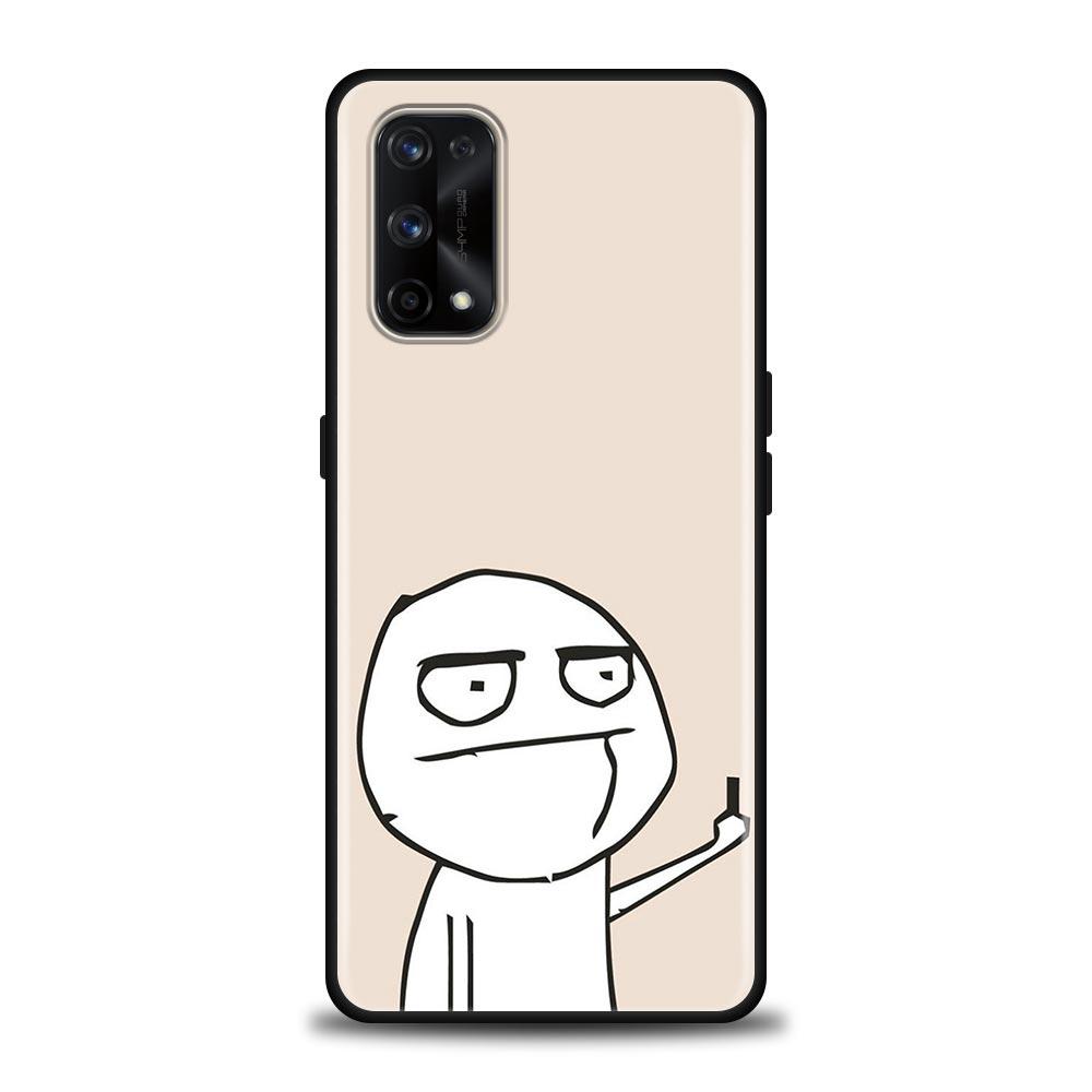 Забавный человечек средний палец Fucek чехол для Realme C21Y C21 C25 C20 C15 C12 C11 GT Master Neo Neo2 5G Fundas Capa силиконовые мягкие чехлы