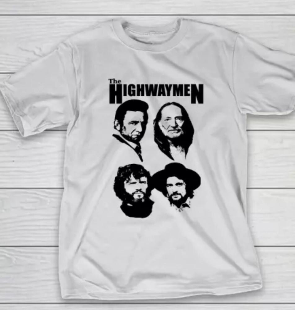 Тур The Highwaymen 1990 Белая футболка с односторонним принтом Унисекс