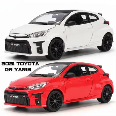 Новый 1:24 новых Toyota GR Высокодетализированная литая легкосплавная модель внедорожника со звуком и светом, коллекционный дисплей для мальчиков, подарок