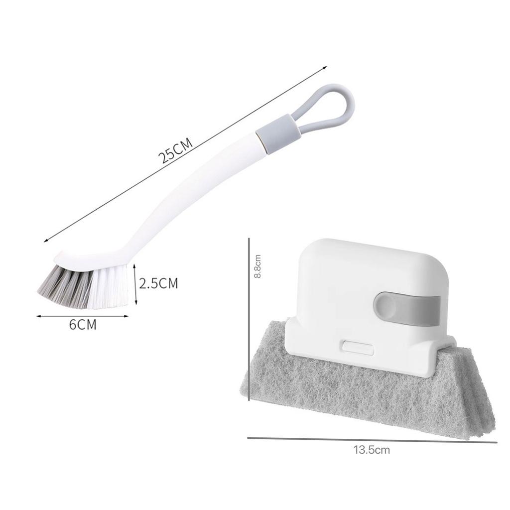 Набор щеток для чистки оконных направляющих 2-в-1, съемная щетка для труднодоступных мест, щетка для щелей