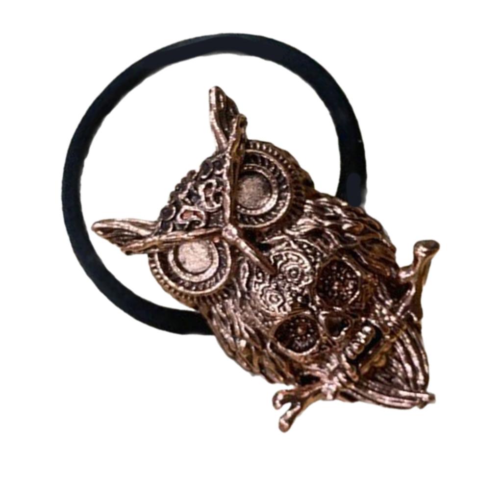 Halloween Theme 3D Owl Skull Hair Rope for Adult Female Teens Punk Hairband Dark Series Festival Hair Band Accessories