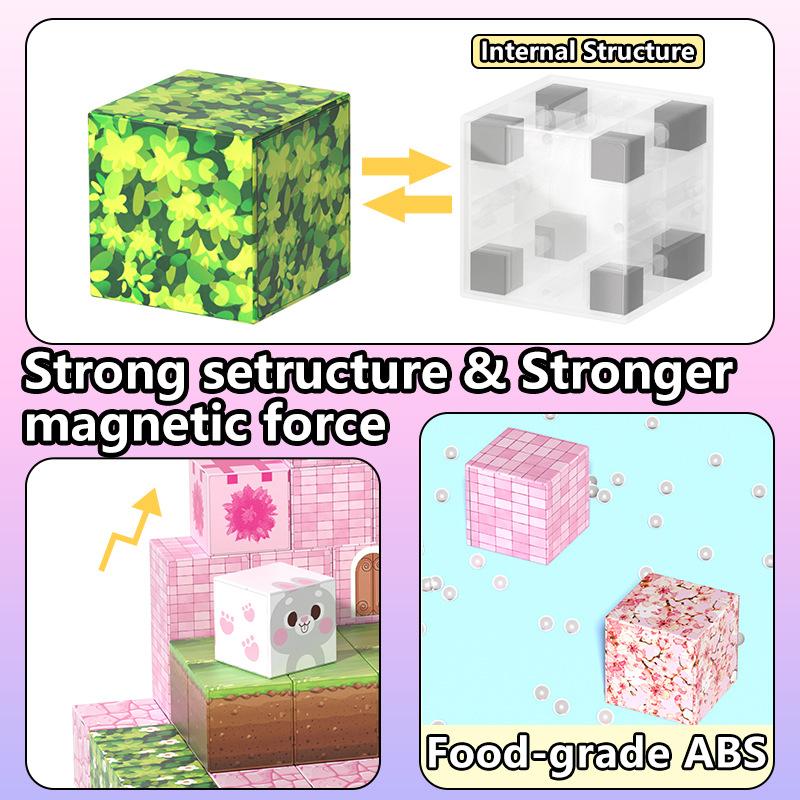 Замок Принцессы Мир Магнитный Набор Блоков Фэнтези Девочка Магнитные Строительные Блоки Шахта Мир Магнитный Куб Подарок на День Рождения Игрушка