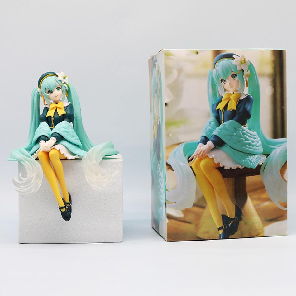 Новая Аниме Фигурка Хатсуне Мику Мику Kawaii Коллекционная Модель Розовая Сакура Kawaiii Кукла Коллекционная Модель Игрушки Декор для Торта