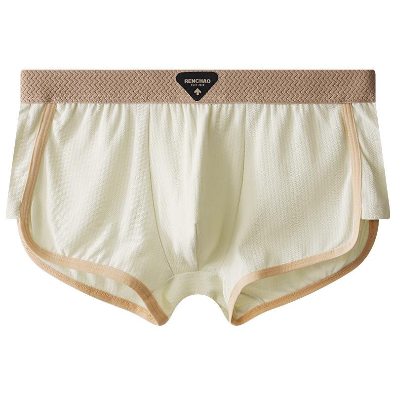 Мужские дышащие боксеры-слипы большого размера со средней посадкой и однотонной расцветкой