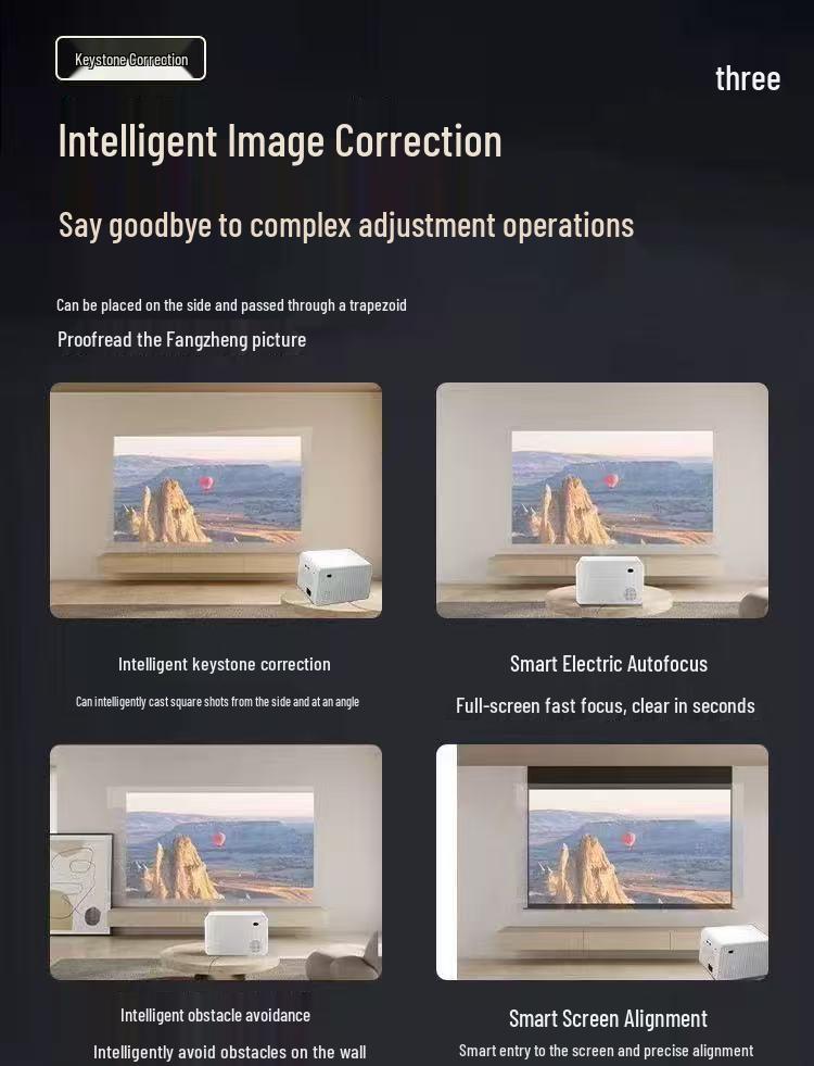 Портативный домашний кинотеатр-проектор P2 Ultra HD для спальни и общежития
