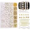 Буквы Бусины Жемчуг Бусины Набор Нежный Свободный Смесь Бусин Жемчуг Костюм DIY Изготовление Ювелирных Изделий