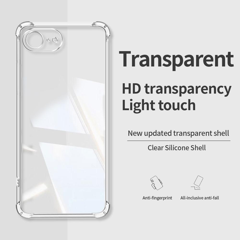 Для Apple iPhone 16E 16 E Чехол Прозрачный Силиконовый Мягкий Чехол для Телефона Для Iphone SE 4 SE4 2025 Фунда Прозрачный Ударопрочный Чехол с Подушкой Безопасности