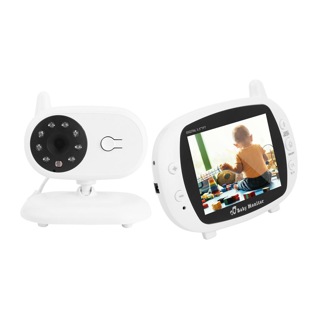 3.5in TFT Baby Camera Digital Night Vision Temperature Sensor Viewing with Soft Music 100?240VUK