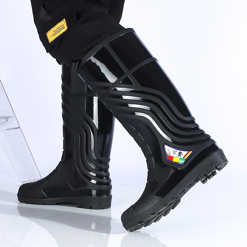 Wholesale Cotton-Lined Winter Fashion Rain Boots Slip-Resistant Rubber Boots for Men
