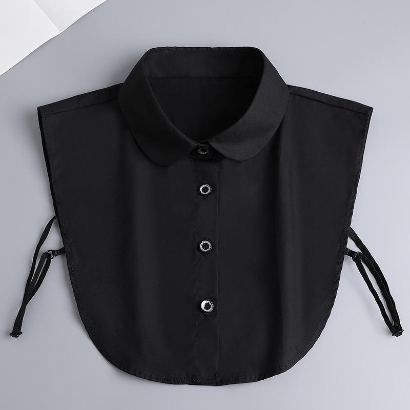 Coffee Plaid Fake Collar Versatile Universal Fake Collar Autumn Shirt Decorative Collar Sweater Fake Collar