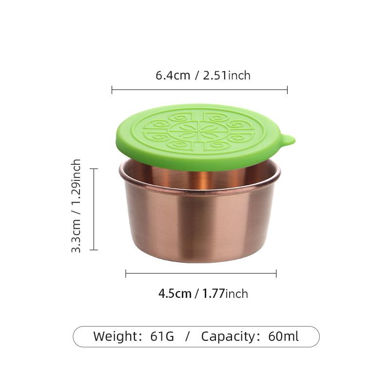 60 мл контейнер для заправки салата герметичная коробка для приправ портативная нержавеющая сталь соусница с крышкой маленькая чашка для приправ