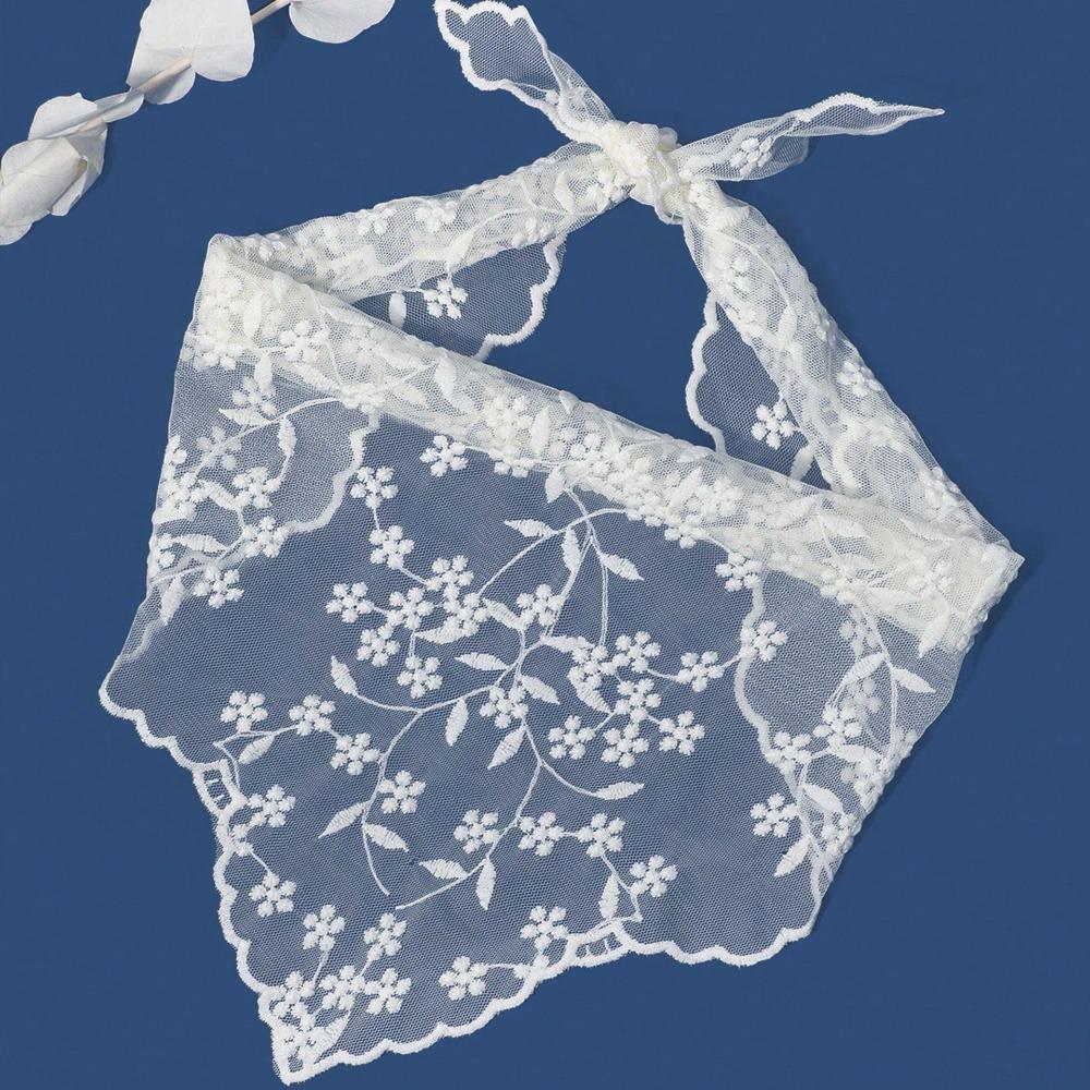 Hollow Lace Triangle Scarf Lace Girl Headscarf New Headband Office Lady