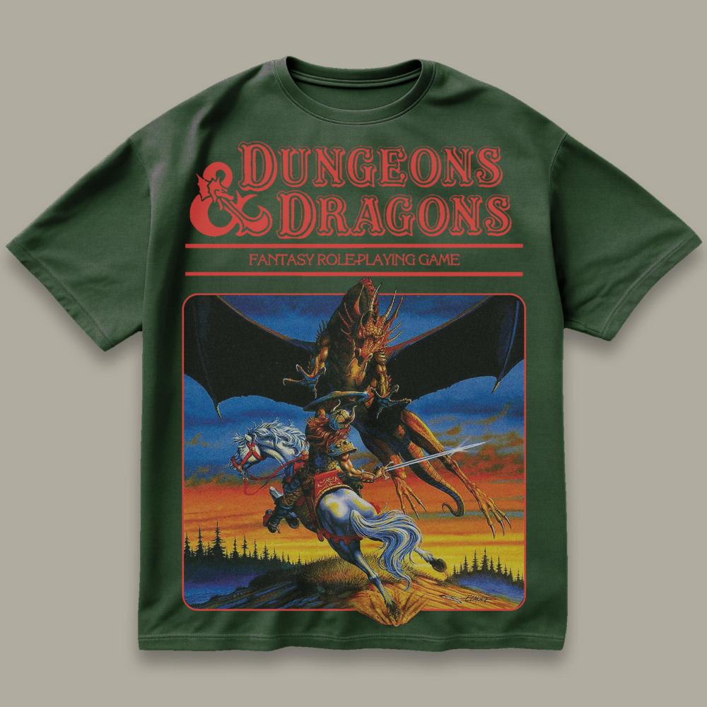Dungeons Dragons shirt Y2K Harajuku casual hiphop loose Tshirt Couple streetwear shirt vintage t shirt graphic t shirts
