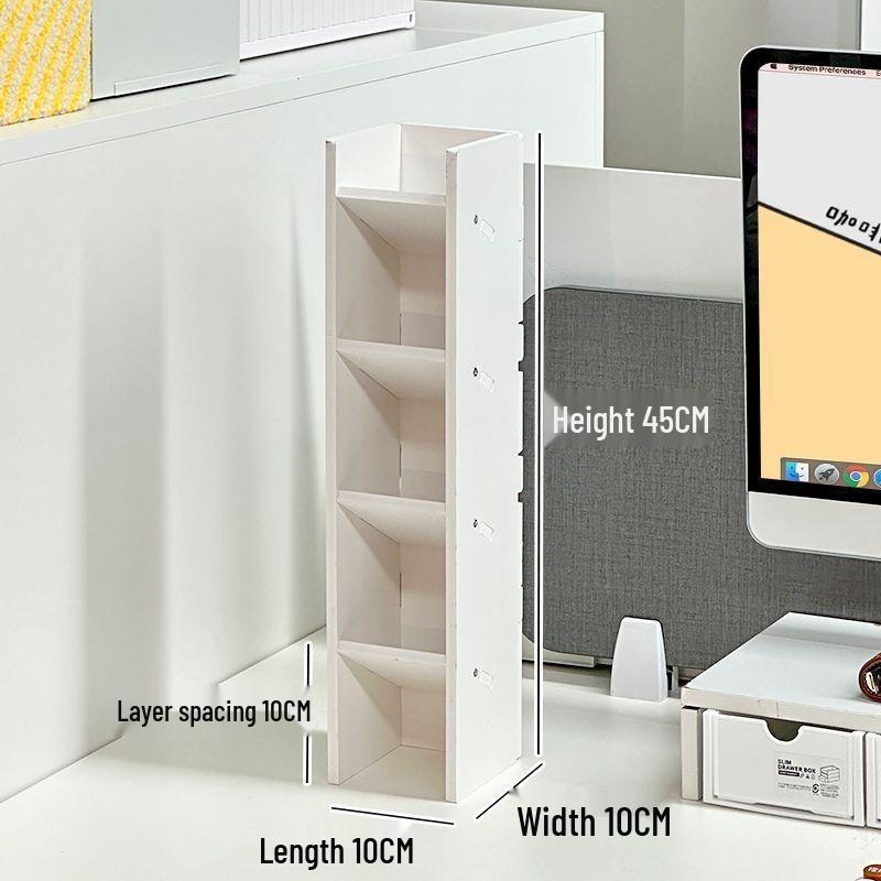 Student Dormitory Corner Desk with Bookshelf and Storage