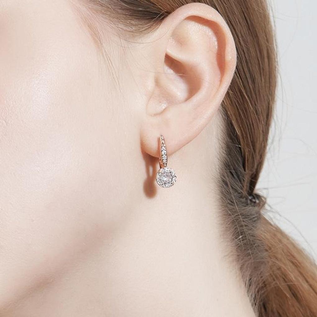 [Geiger Jewelry] 14K GF Bold Circle Stone Earrings GIGFEE007