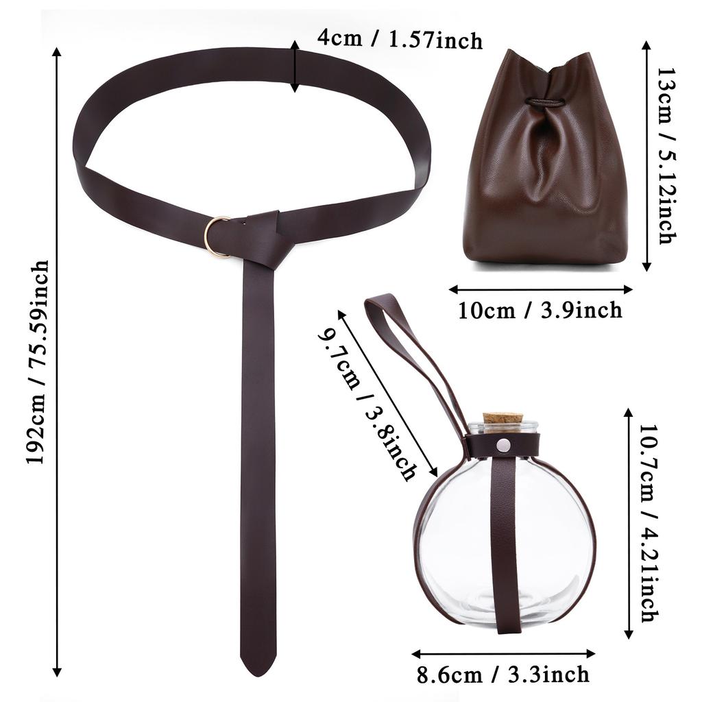 Средневековый Хэллоуин Викинг Рыцарь Пояс Бутылка для лекарств Карнавальная Сумка для драгоценностей Косплей Костюм Дорога