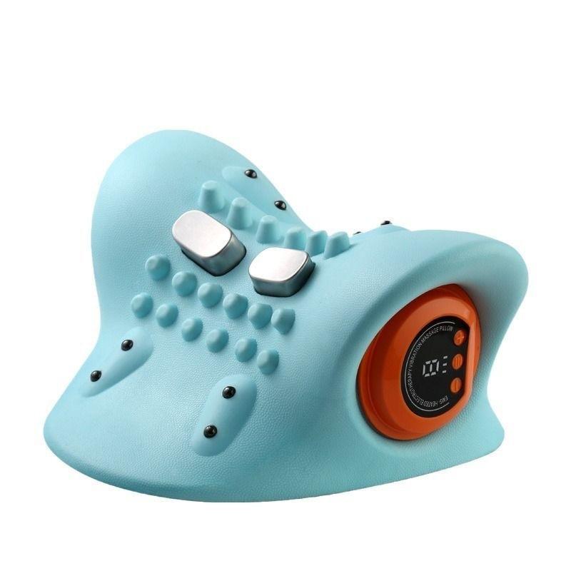 Electric Shiatsu Massage Pillow EMS Neck Massager with Heat Vibration for Pain Relief Deep Tissue