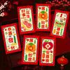 6pcs Traditional Lucky Red Pockets Cartoon Pattern Money Envelope  Year of Horse