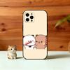 Sweet YiEr & BuBu Phone Case For iPhone 17,16,15,14,13,12,11 Plus,Pro Max,XS,Soft Silicone Black Cover