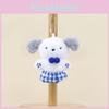 Stuffed Dog Plush Toy Keychain With Pp Cotton Fill And Soft Short Plush Material