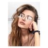 Fine Silver Oval Frame Transparent Sunglasses