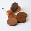 Snail Coaster Drink of 5 Wooden Cup Heat Mat Snail Shaped Decoration Set Resistant Coasters for Table Protection