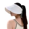 Empty Top Sunscreen Hat Women'S Sunshade Uv Protection Foldable Large Brim Outdoor Fashion Breathable Adjustable Sun Hat