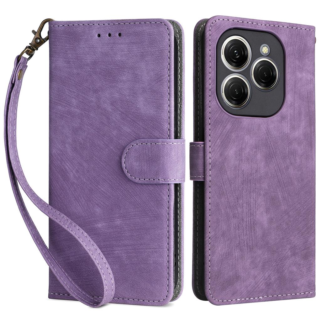 Для TECNO Spark 20 Pro KJ6 Чехол Блокировка RFID PU Кожа+ТПУ Чехол для мобильного телефона с ремешком