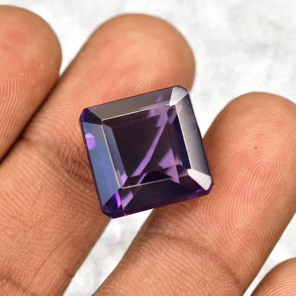 Natural Purple Tanzanite Loose Gemstone Quality 15 Square Cut for Jewelry Making and Gem Collections