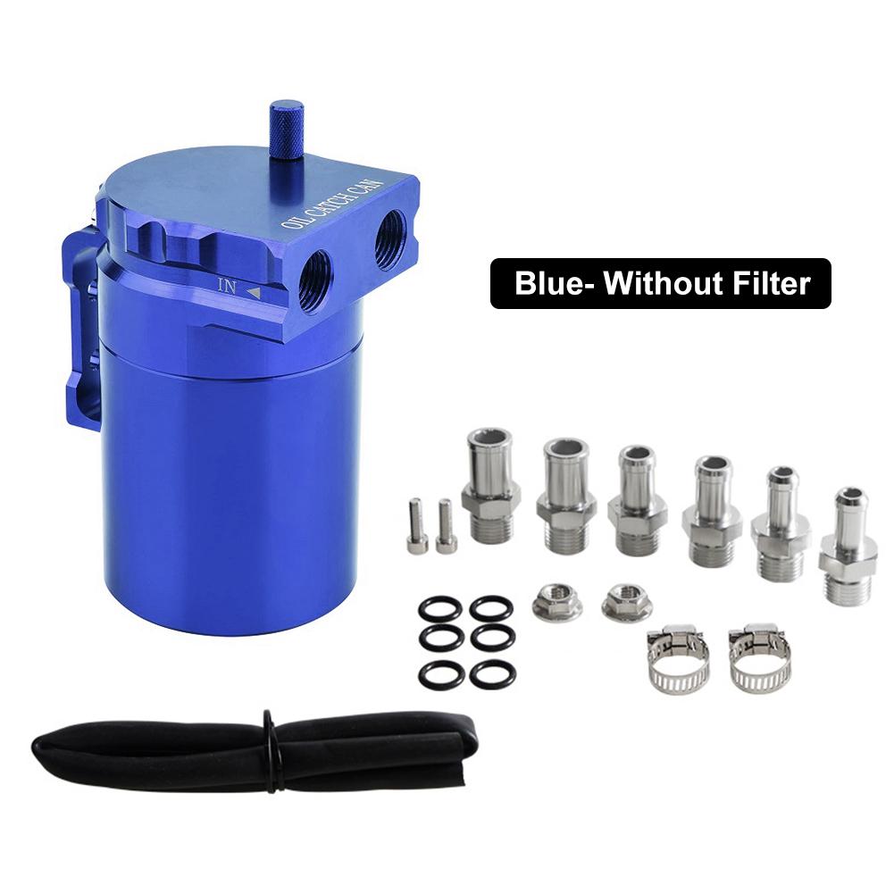 Универсальный алюминиевый маслоуловитель с перегородками, резервуар для улавливания топлива с воздушным фильтром, красный, черный, синий, серебристый, фиолетовый, маслоуловитель