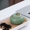 Ceramic Little Tea Caddy Chinese All Kinds of Tea Storage Box Crude Pottery Canister Container for Puer Tea Modern Style