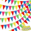 200/100/50M Цветные Треугольные Флажки Гирлянда Баннеры для Вечеринки Флажок для Улицы Дома Сада Свадьбы Магазина Праздничный Декор