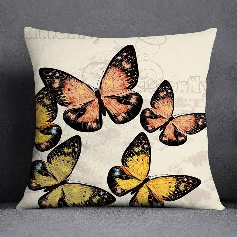Ретро бабочка квадратная наволочка украшение для дома и офиса наволочка