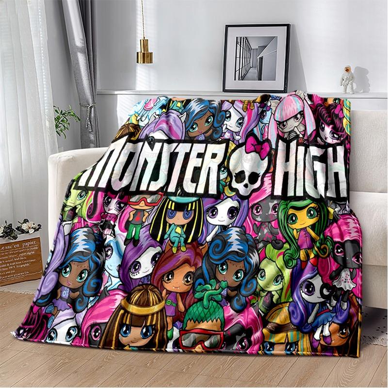 3D одеяло с героями мультфильмов Monster High, мягкое одеяло для дома, спальни, кровати, дивана, пикника, путешествия, офиса, отдыха, одеяло, детское одеяло
