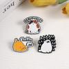 Xiaomi Chubby Tabby Cat Seriously Enamel Pin Screaming White Cat Mouth Wide Open AAAAAA Brooch Bag Lapel Badge Jewelry Gift for Friends