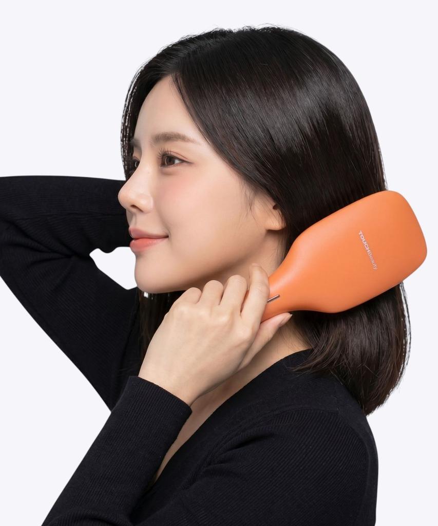 Scalp Massager Care Device Brush EMS Negative Ion Touch Beauty Orange