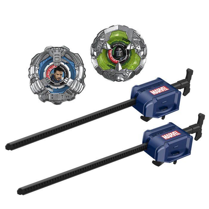 Beyblade X Starter Pack Dual Docteur Doom 0-80LO c. M. Fantastique 9-65A, 2 toupies de compétition Takara Tomy, 2 lanceurs, dès 8 an
