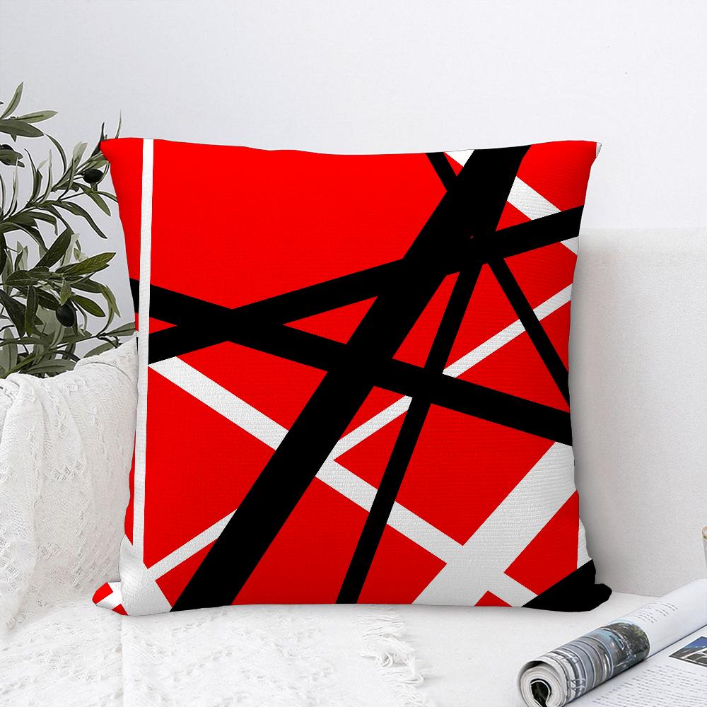 V-Van H-Halen Rock Pillow Case Plush Fabric Soft Pillowcase Double Sided Print Cushion Cover Household Gifts