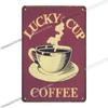 Coffee Vintage Signs Tin Metal  Art Iron Painting Decoration Cafe Pub Club Bar Retro Poster Wall Stickers Home Decor 20x30cm