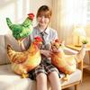 Плюшевая игрушка Голова Кошки Собаки Курицы 3D Кукла Милая Набитая Животная Курица Для Детей и Девочек