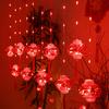 2022 Новый год Красный Фонарь Занавес Гирлянда Светодиодные Весенний Фестиваль Фея Свет Уличный Гирлянда