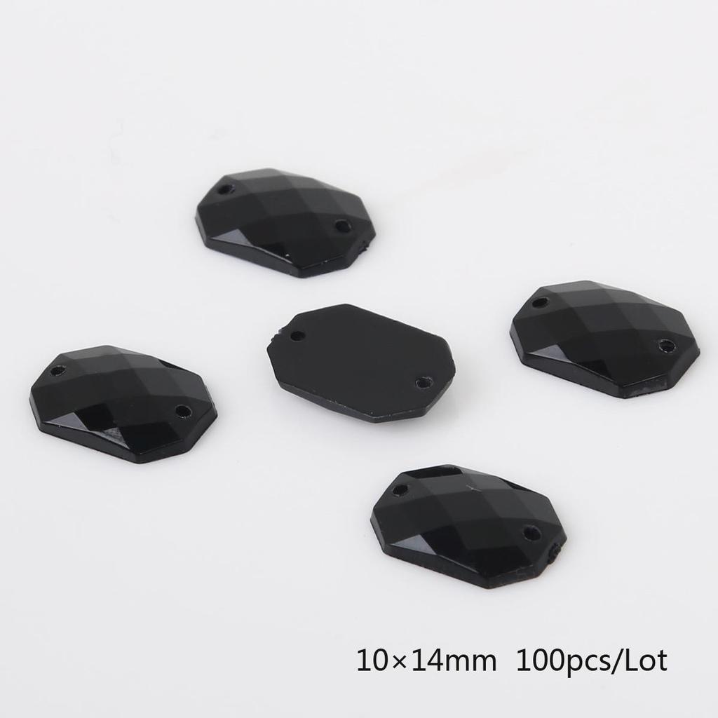 Круглые многогранные акриловые стразы с плоской задней стороной и двумя отверстиями для DIY ювелирных аксессуаров
