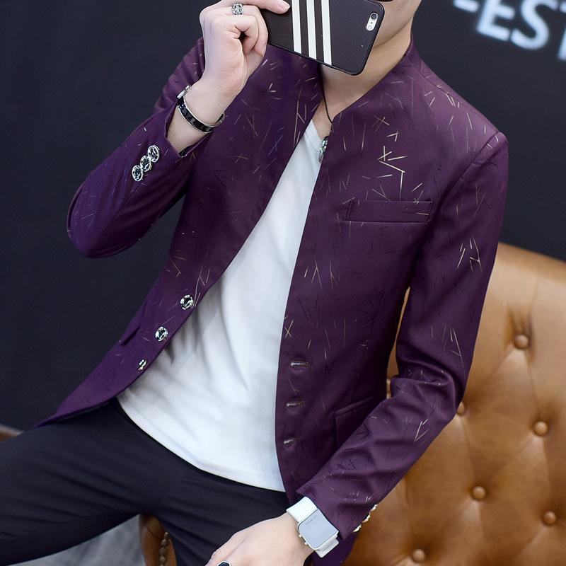 Мужской приталенный пиджак в китайском стиле, мужской дизайн, туника больших размеров, мужская повседневная мужская приталенная куртка, костюм певицы 6XL 5XL