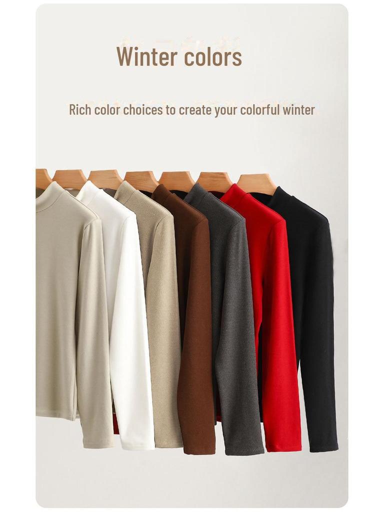 Женская теплая рубашка из немецкого бархата с полуворотом - плюшевая, утолщенная, с длинным рукавом и гиалуроновой кислотой для ухода за кожей