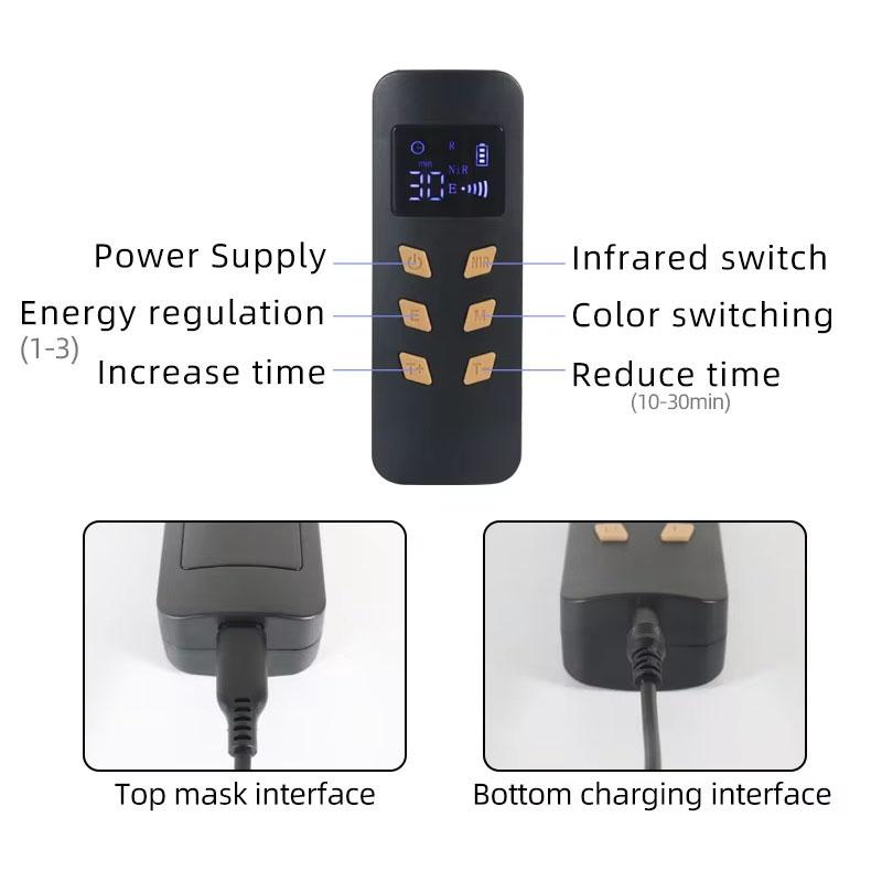 4 в 1 светодиодная светотерапевтическая маска для лица, терапия красным светом, антивозрастная, против морщин, подтяжка кожи, отбеливание, усовершенствованная фотонная маска