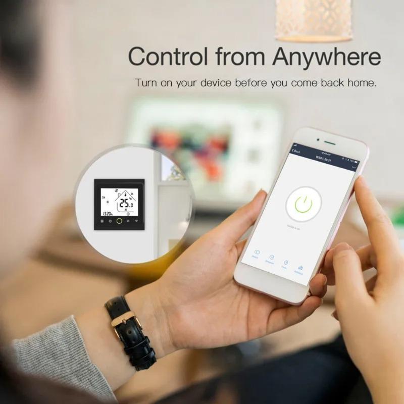 Wifi Smart Touch Light Wall Switch Interruptor Glass Panel 8 Gang 147*86mm Tuya App SmartLife Compatible with Alexa Google Home