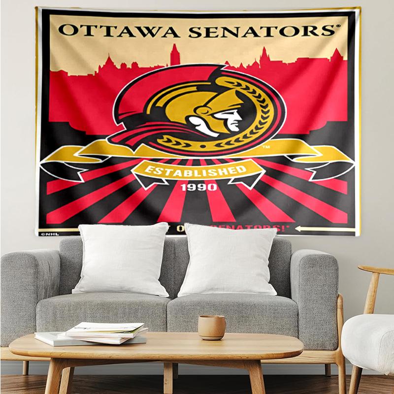 1PC Ottawa Hockey Team Tapestry Accessories Playroom Tapestry, for Bedroom,Livingroom, dormitory Room Wall Decor Fan Birthday Gifts
