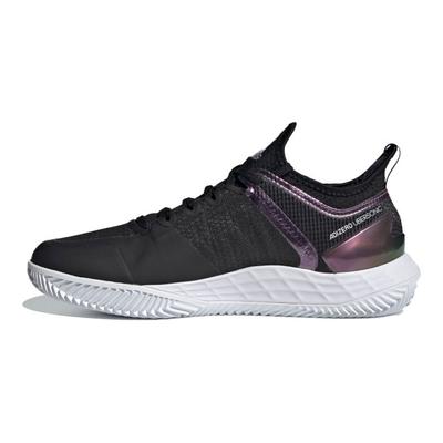 Adizero Ubersonic 4 Clay Черные переливающиеся женские кроссовки Core-черный серебристо-металлический облачно-белый FX1374